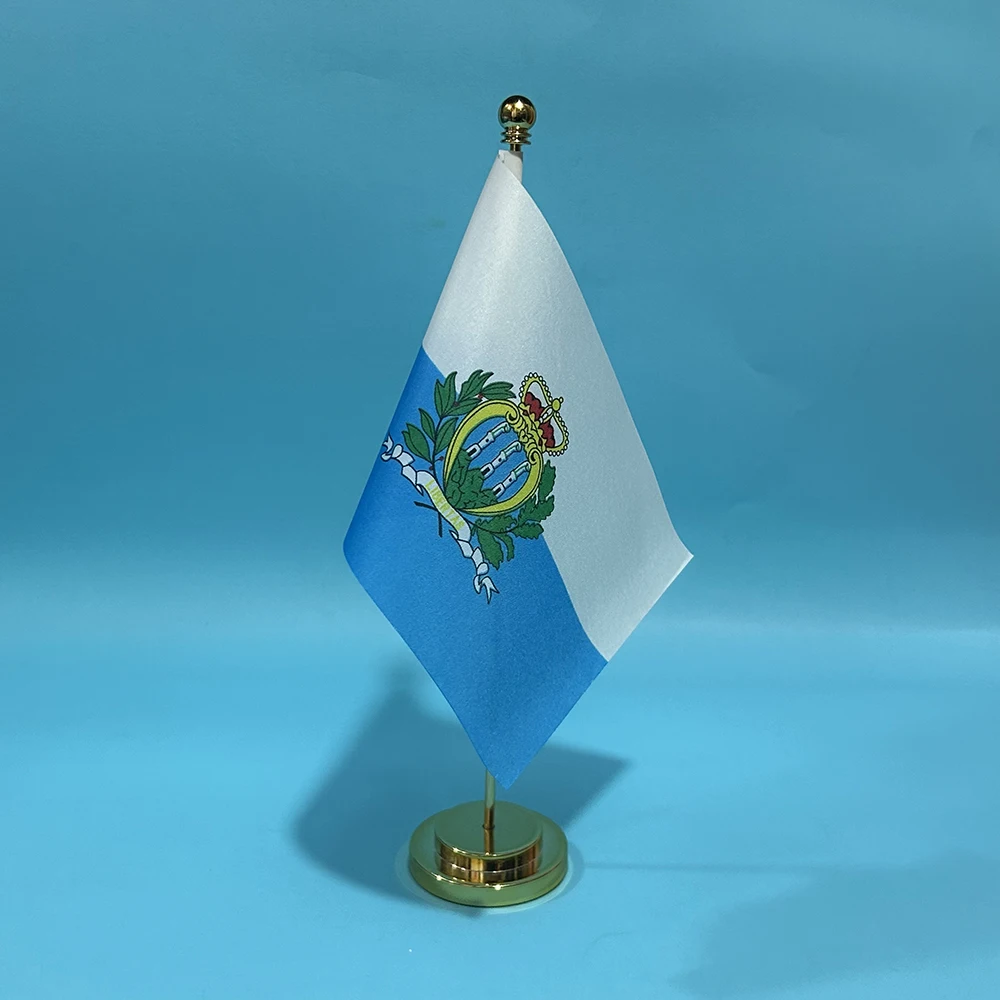 SKY FLAG Bandera nacional de San Marino para escritorio en poliéster - imagen 3