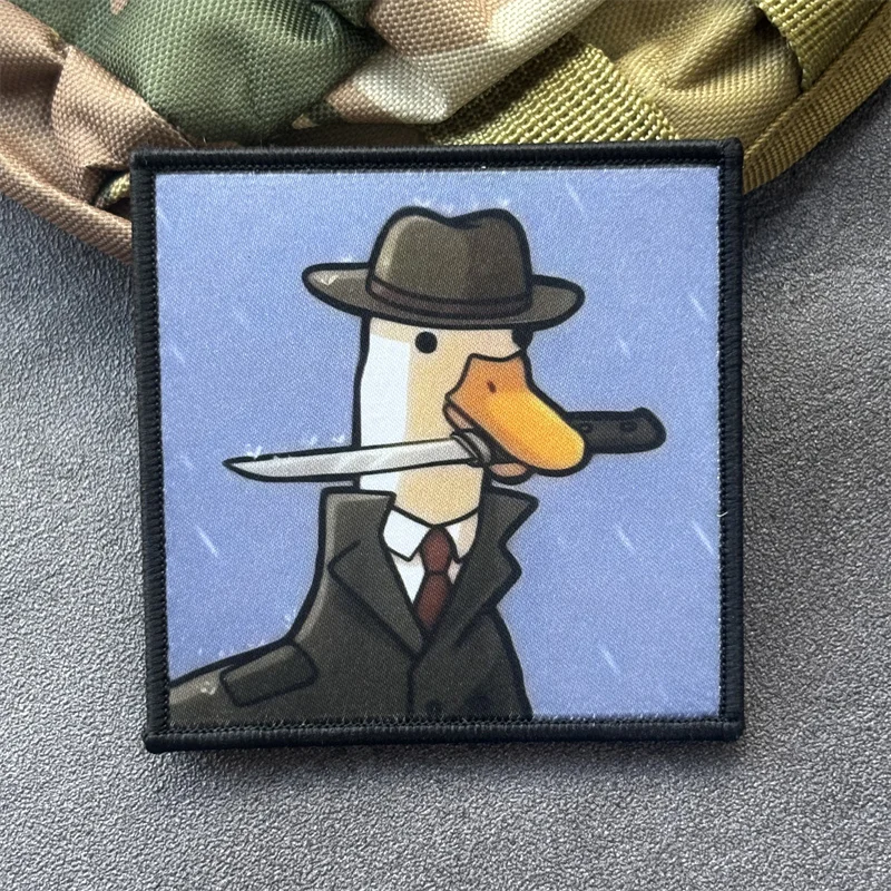 Parche táctico impreso "Cisne" para ropa, insignia de moral, parche militar con gancho, pegatinas para mochila, brazalete - imagen 2