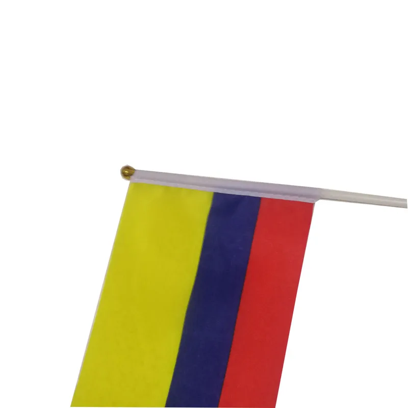 Bandera de mano Columbia ondeante 14x21 cm para exterior - imagen 4