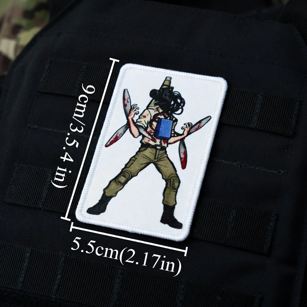 Parche táctico velcro cuchilla sangrienta – para mochilas y gorras - imagen 2