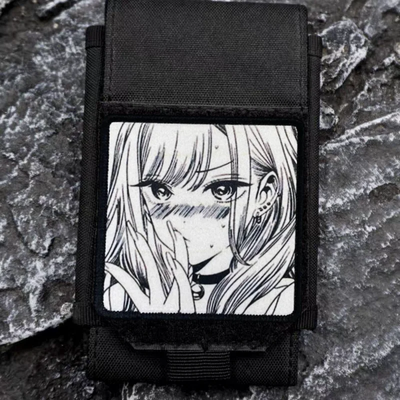 Parche estampado de Chica de Anime, chaleco táctico, parches de gancho y bucle para ropa, mochila, sombrero, insignia decorativa de moral, pegatinas, brazalete - imagen 5