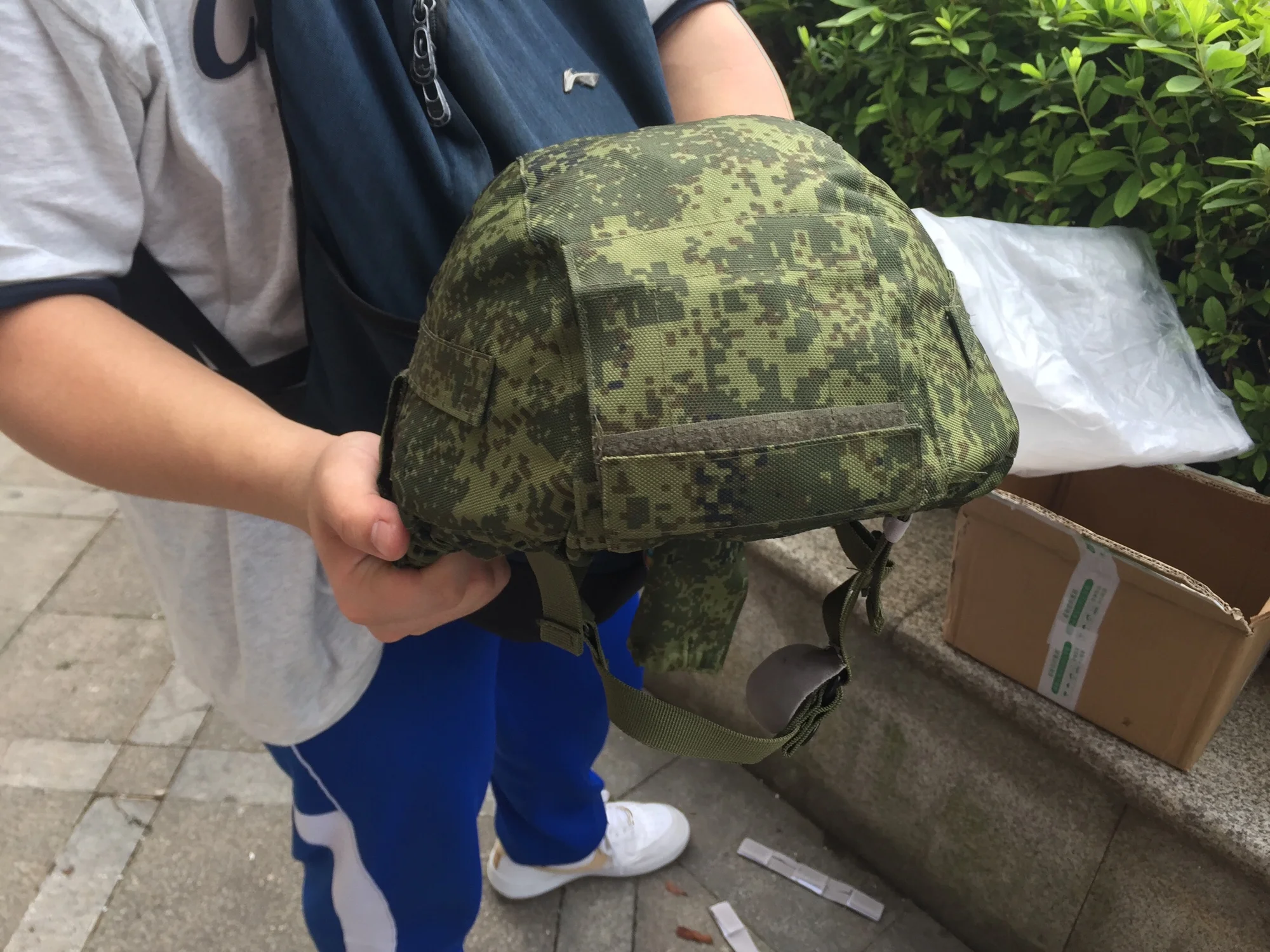 SMTP-E2-1 ruso 6B47, cubierta de casco táctico de entrenamiento para hombre pequeño, verde, sin casco ni cristal - imagen 5