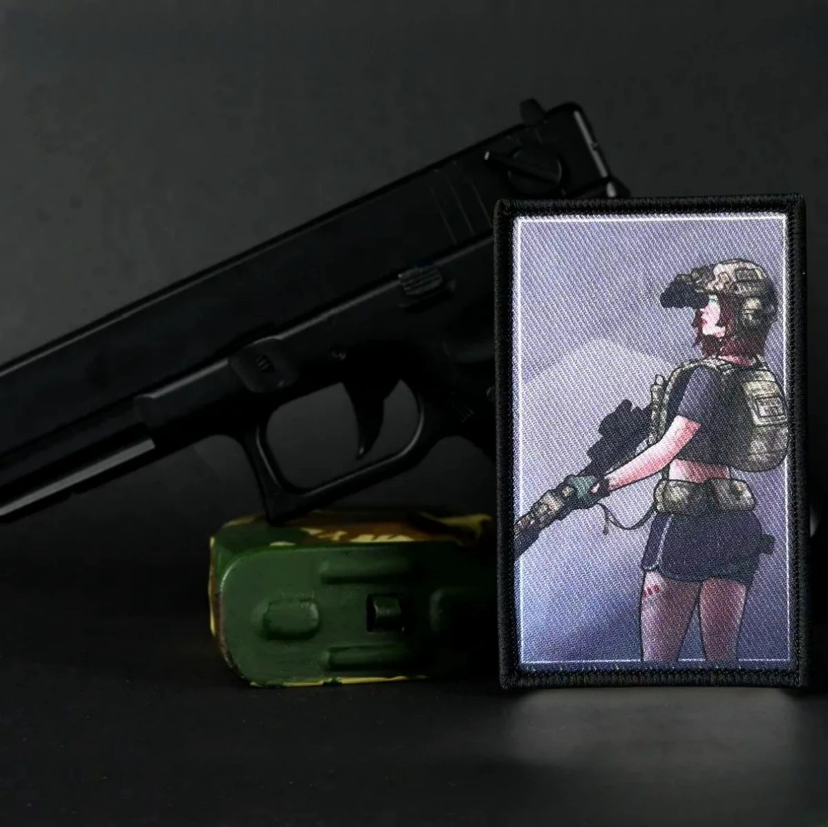 Parche táctico "Listo para la guerra", insignia de moral de soldado femenino, pegatina para mochila del ejército militar, parches impresos con gancho para ropa - imagen 4