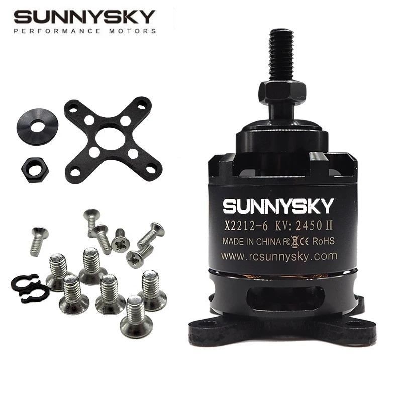 Sunnysky-Motor sin escobillas para cuadricóptero, eje corto, 2/4 piezas, X2212, 980KV/1250KV/KV1400/2450KV, 2-4S, nuevo - imagen 2