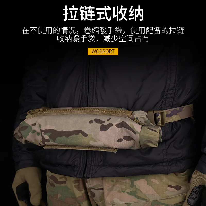 Calentador de manos para entrenamiento de tiro IPSC de camuflaje táctico, resistente al frío con bolsa de almacenamiento con cremallera - imagen 5