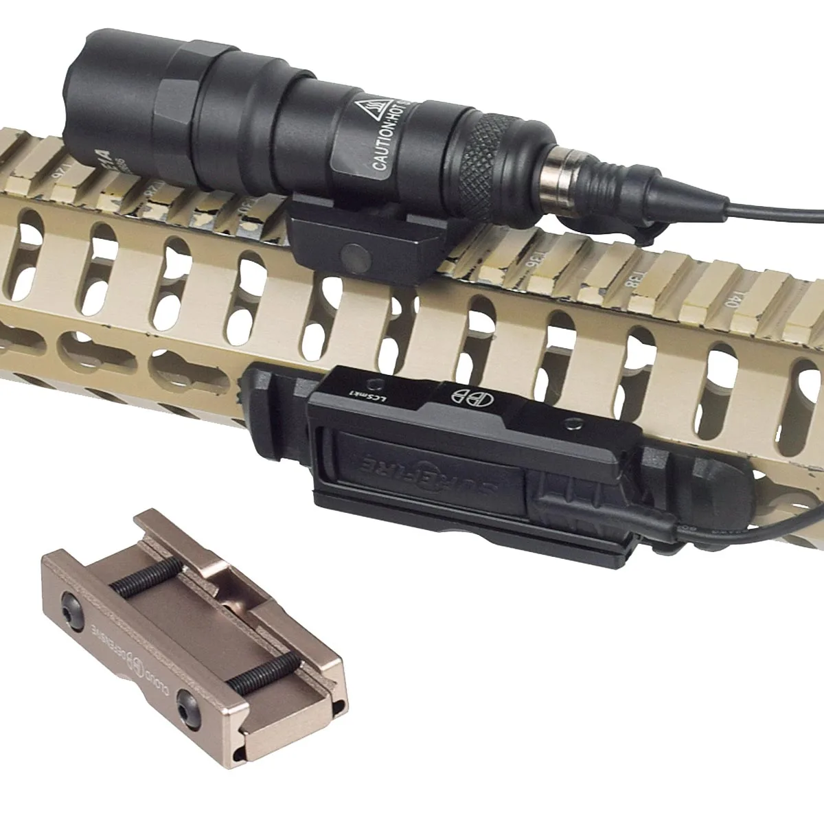 CLOUD DEFENSIVE LCS LCSMK1 Mlok Keymod Picatinny montaje en riel SureFire M600 M300 Scout Light ST07 interruptor de almohadilla de presión - imagen 2