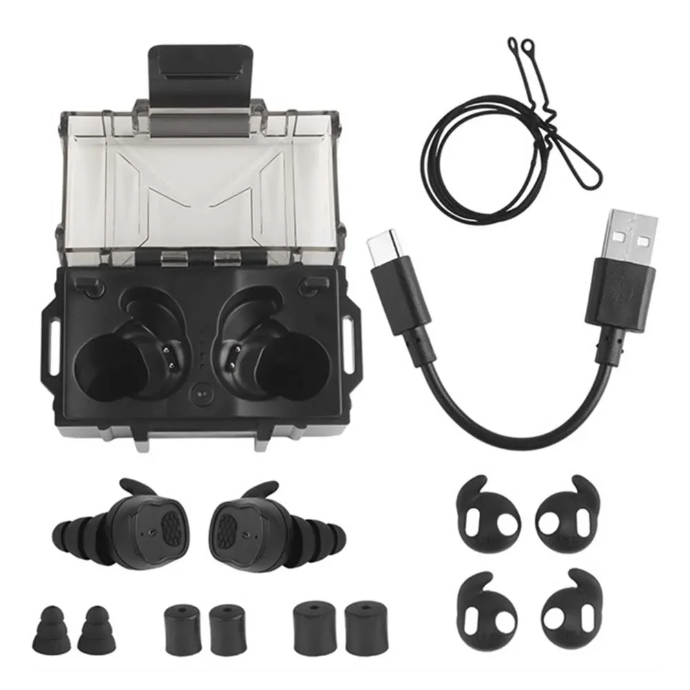 Auriculares tácticos con cancelación de ruido para caza, deportes, captación de sonido insonorizada, NRR 26DB, conexión Bluetooth, tapones para los oídos intrauditivos - imagen 2