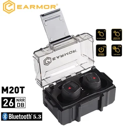 EARMOR M20T nuevos tapones para los oídos Bluetooth caza tiro tapones para los oídos electrónicos auriculares antiruido tapones para los oídos cancelación de ruido NRR26db