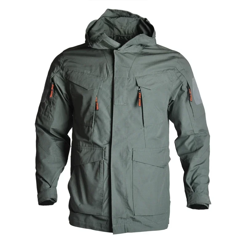 Chaqueta táctica de caza con capucha, impermeable, resistente al desgaste, chaqueta de Camping, ropa de lana, cortavientos de camuflaje Multicam - imagen 5