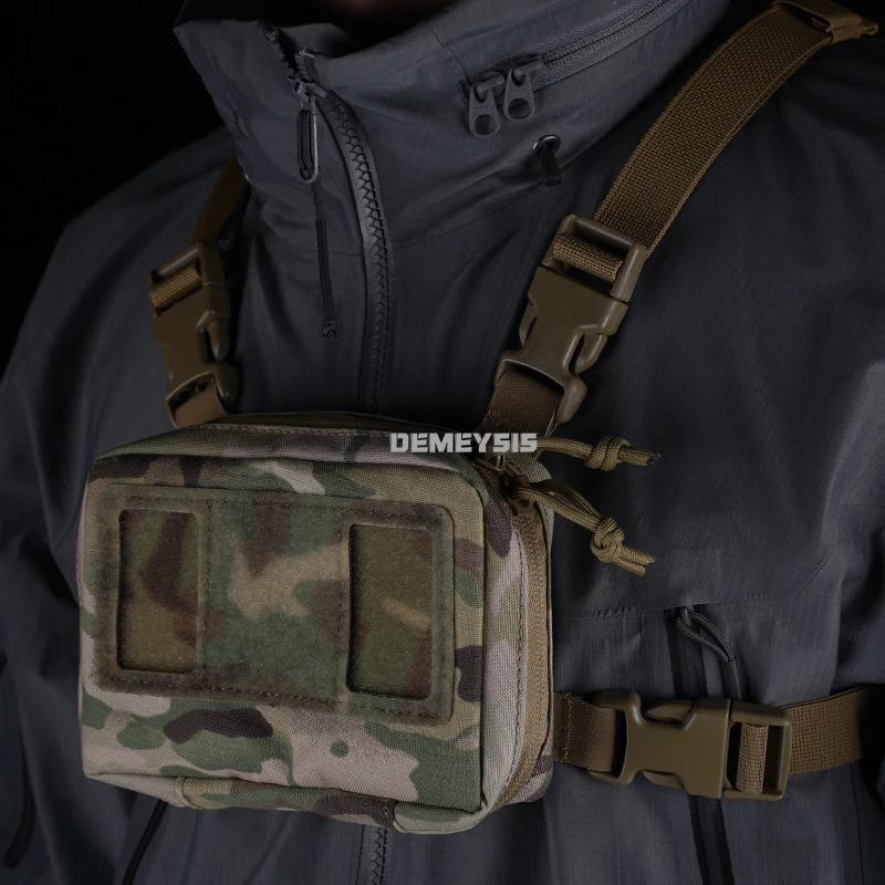 Kit de navegación plegable táctico profesional para caza al aire libre, soporte para dispositivo de mapa de teléfono Airsoft, correa de fijación, bolsa de pecho, uso solo - imagen 5