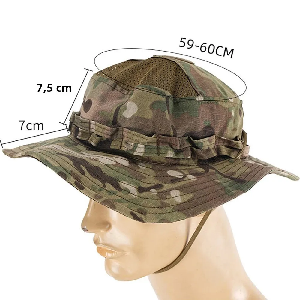 SINAIRSOFT-Sombrero táctico PRO de segunda generación con borde redondo, sombrilla de verano, gorra de pesca y senderismo, gorras para el sol al aire libre - imagen 2