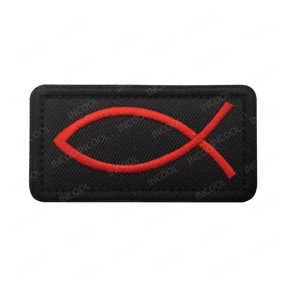5 Black Red 8X4 CM