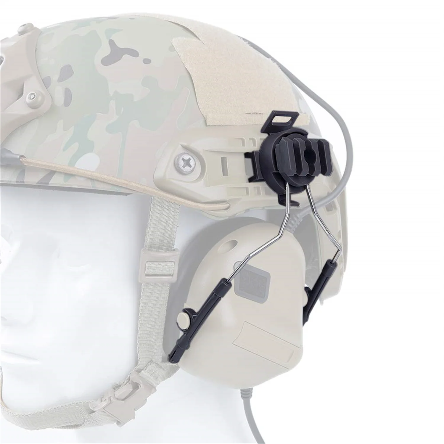 Accesorios para auriculares tácticos AIRSOFT, adaptador de riel de arco para auriculares Comtac, Riel lateral rápido para casco - imagen 2