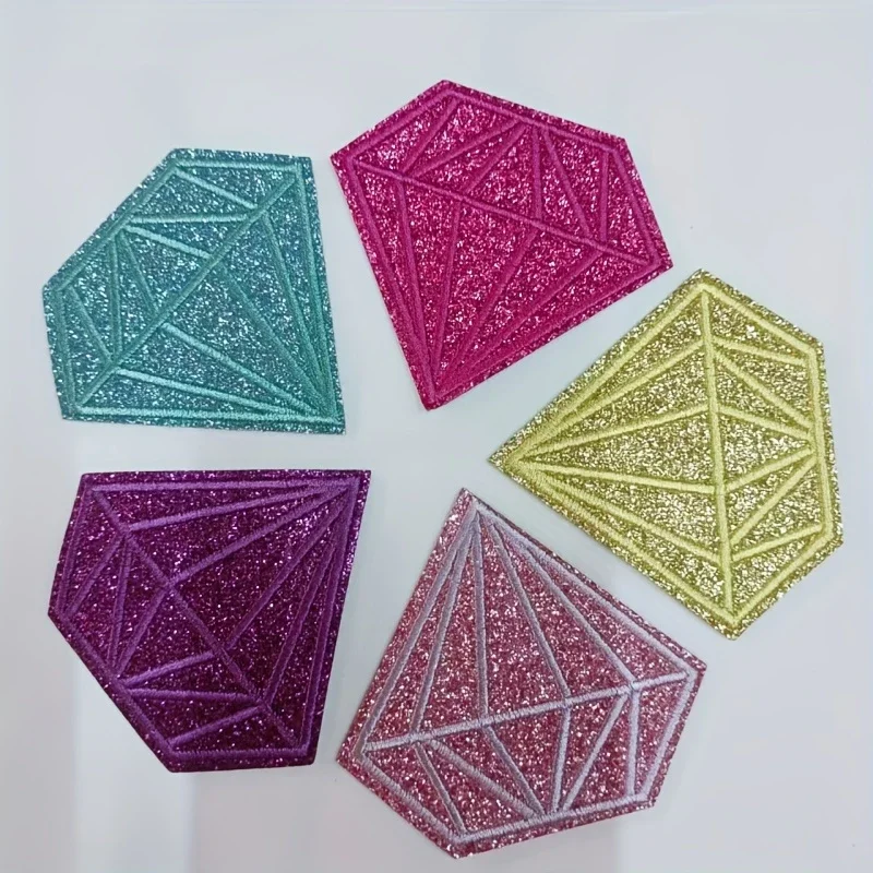 5-10 Uds nuevo Gritt parches bordados de lentejuelas de diamante parche de diamante de dibujos animados ropa sombreros bolsos accesorios parches para planchar DIY - imagen 3