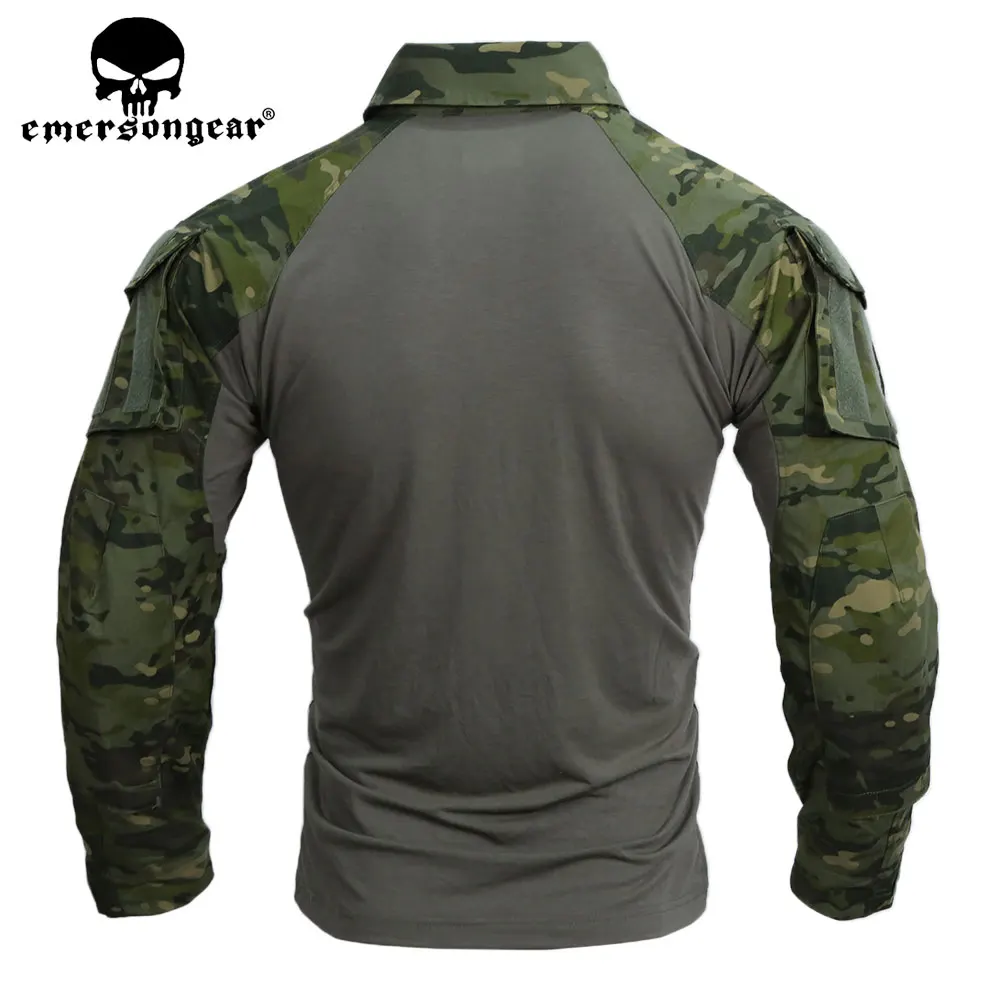 Emersongear G3 camisetas de combate táctico caza Airsoft Tops Multi-camo manga larga hombres Militiamen Camoflage camisetas MCBK - imagen 4