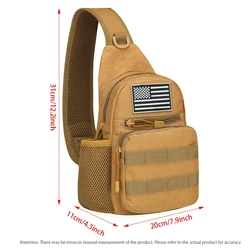 Bolso táctico de hombro camuflaje, correa ajustable y porta-botellas