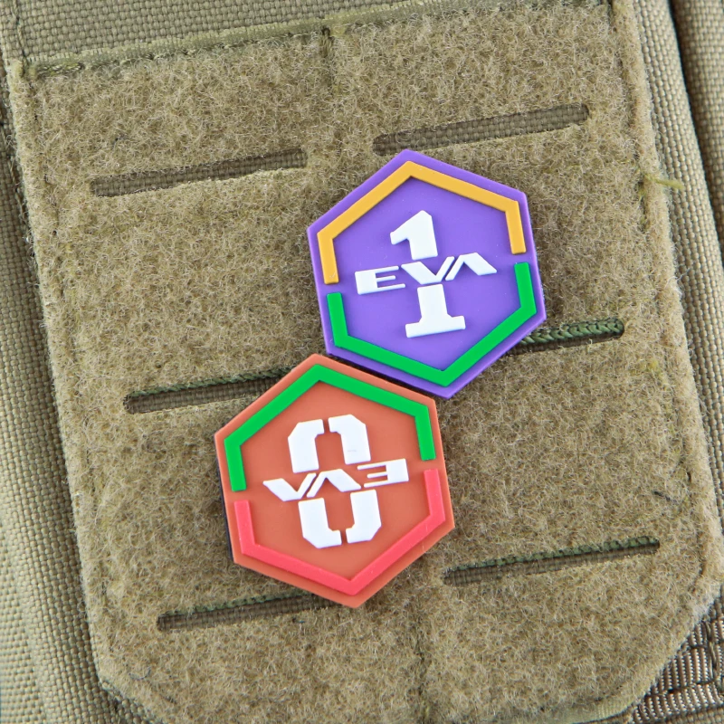 Mini parche Hexagonal de PVC EVA, insignia táctica de máquina para ropa, decoración de mochila, 0, 1, 2 - imagen 3