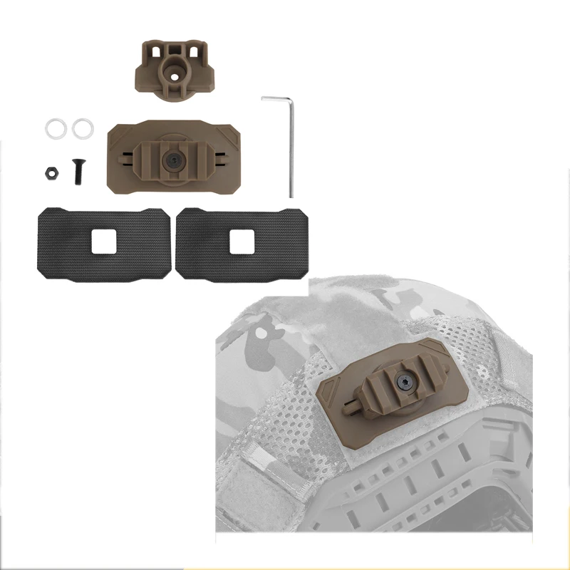 Adaptador de luz Universal para casco, dispositivo táctico de visión nocturna con Base giratoria