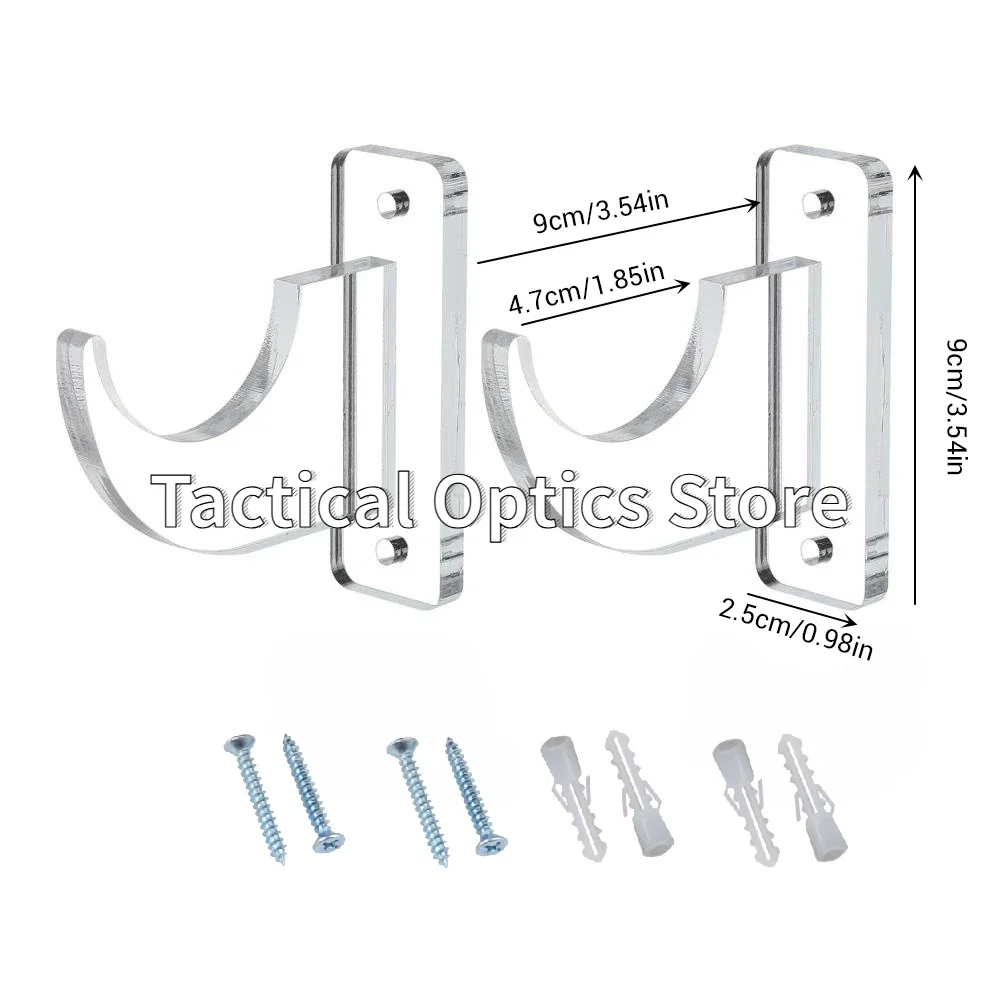 Soporte de exhibición de pistola montado en la pared, estante de almacenamiento para escopetas Airsoft, gancho de suspensión acrílico para soporte de armas, soporte para espada de arco - imagen 3