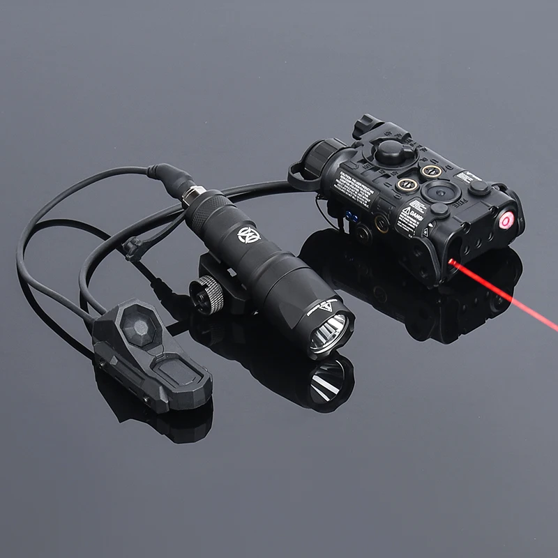 WADSN Airsoft NGAL IR iluminación infrarroja punto rojo verde láser M300 linterna de caza M300A luz de explorador doble interruptor UNAxon Set - imagen 4