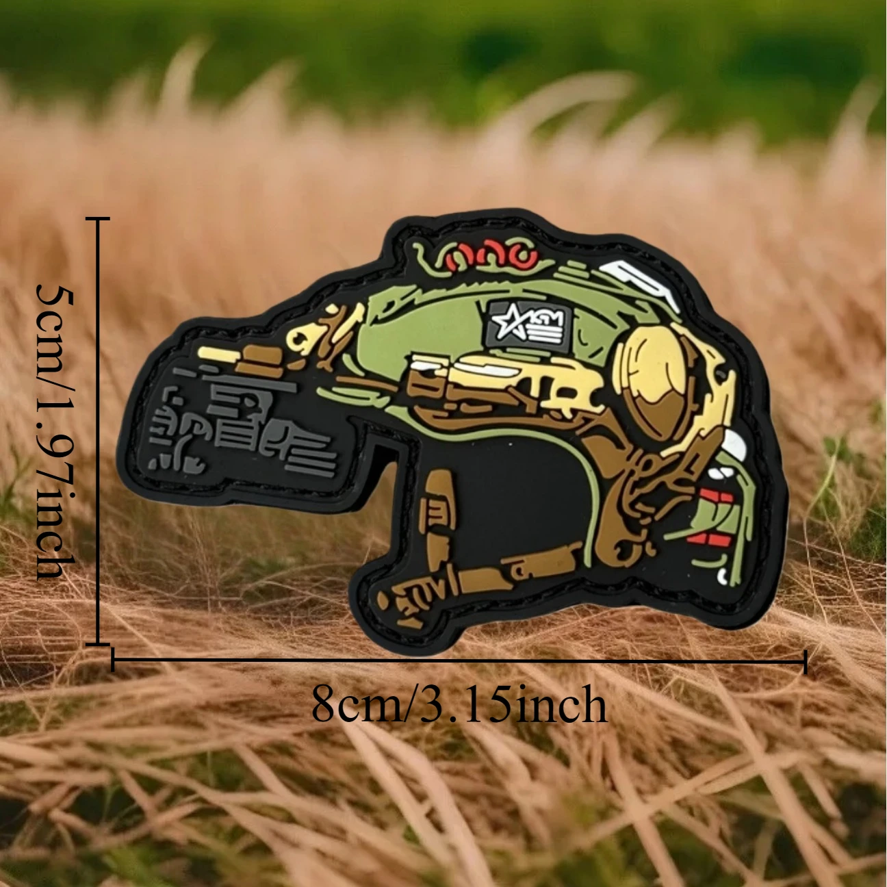 Parche de calavera para casco, gancho y bucle de moral táctico, apliques personalizados, pegatina para mochila del ejército militar, parches de PVC para ropa - imagen 2