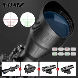 Rifle telémetro iluminado con alcance 4-12x50, mira holográfica de 4 retículas, láser Grenn rojo de 20mm para mira telescópica de caza