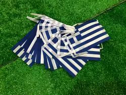 Banderín griego poliéster volador resistente para exterior 14x21cm