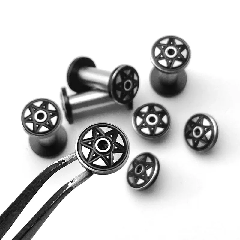 2 juegos de mango de cuchillo de acero inoxidable 416, tornillo de fijación, mango de cuchillo, tornillo de husillo, Material de remache de montaje de muebles - imagen 3