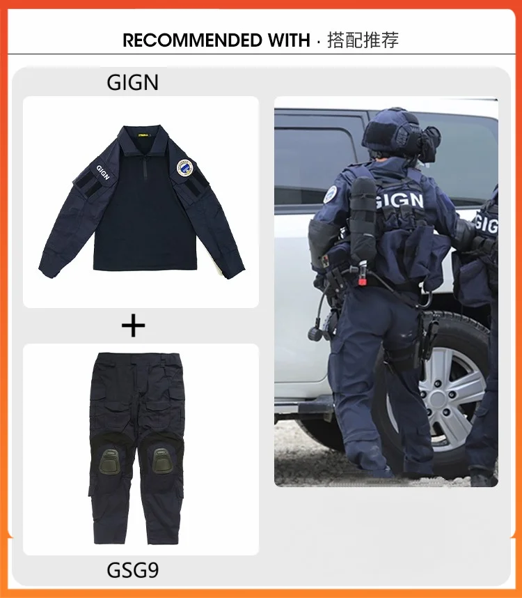 Traje táctico de equipo especial francés, Top masculino, abrigo juvenil, traje de rana fina, Cs Real, primavera y verano - imagen 3