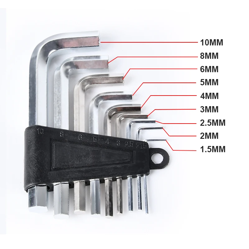 Juego de 9 Uds de llaves hexagonales Torx L, herramienta de reparación de forma corta y larga, juego de herramientas de destornillador, llave Allen de acero inoxidable, accesorios de caza - imagen 4