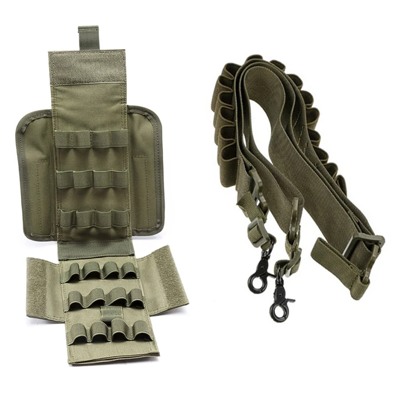 Bolsa de munición Molle 25 redonda de calibre 12GA 12, bolsa para revistas de recarga de escopeta con soporte para munición, bolsa para revistas con eslinga de concha para escopeta - imagen 5