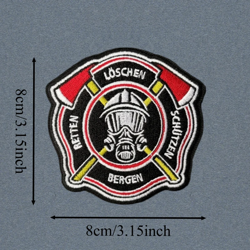 Parche táctico bomberos rescate con gancho y bucle para ropa - imagen 3