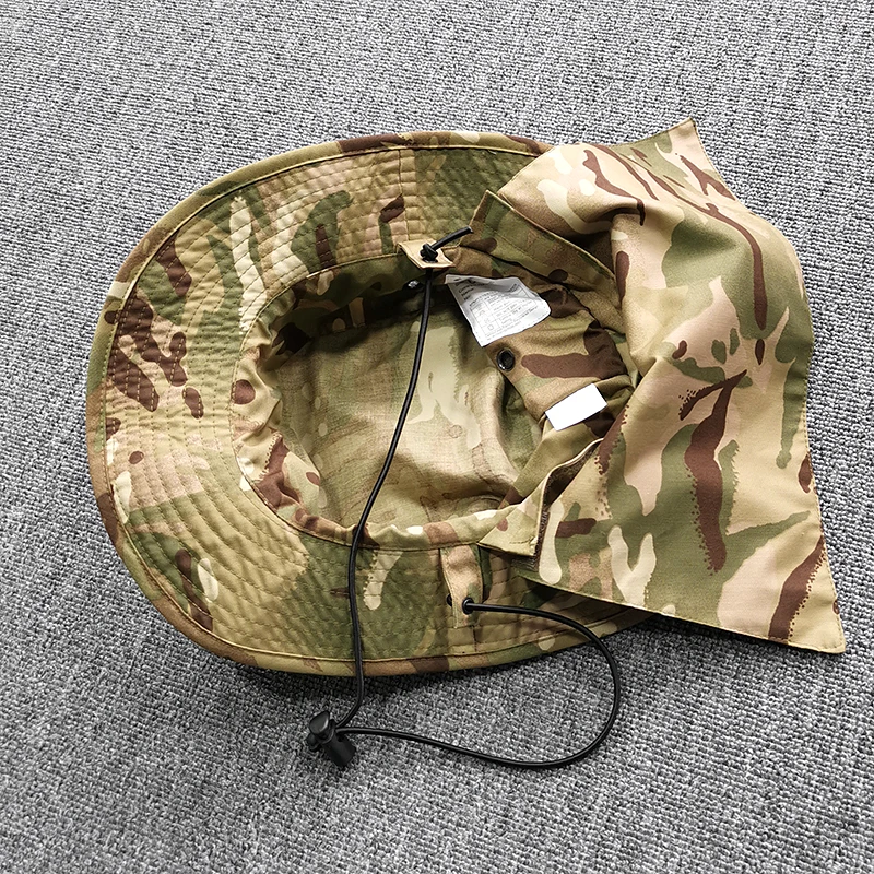 Sombrero de pesca de camuflaje británico MTP, visera solar con cortina trasera - imagen 2