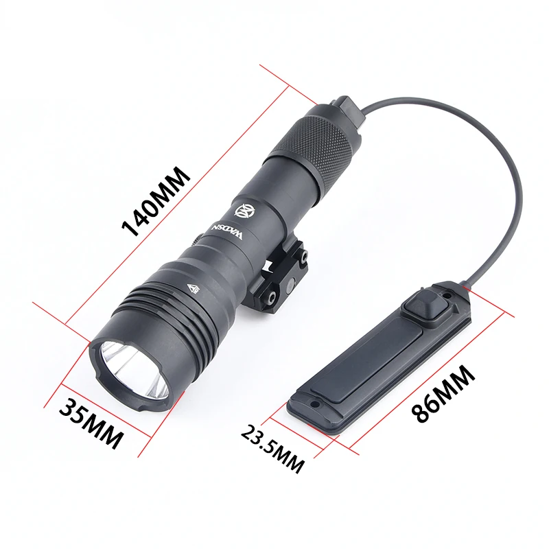 Linterna táctica de Metal HL-X, 1000 lúmenes, luz LED blanca de alta potencia, función estroboscópica, arma de caza que se adapta a riel de 20MM - imagen 5