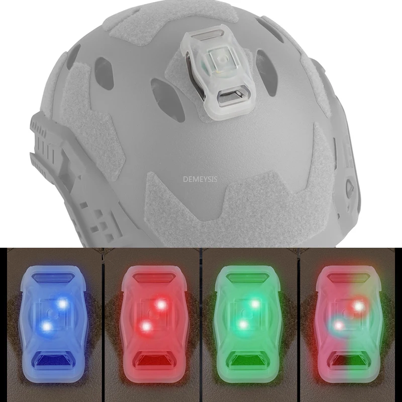 Casco táctico NANO luz de señal 2 modos linterna LED caza al aire libre tiro combate seguridad intermitente luces de señal de supervivencia