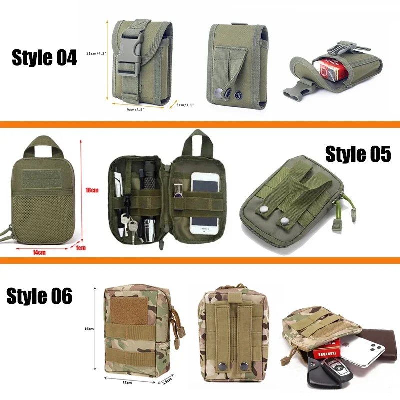 Bolsa para deportes al aire libre, bolsa de accesorios con sistema Molle, bolsa táctica para fácil transporte, resistente al desgaste y a los arañazos - imagen 4