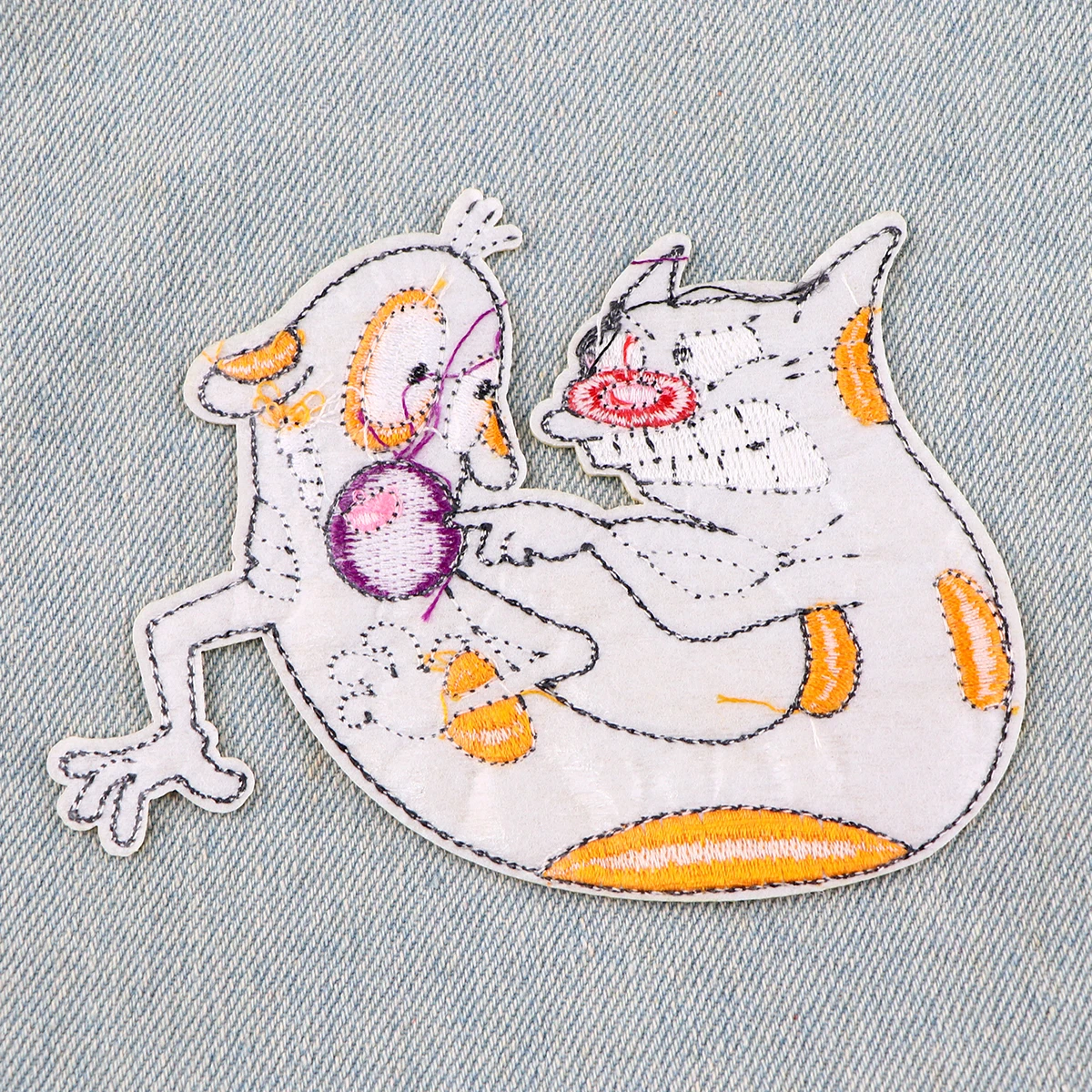 Parches bordados de animales de dibujos animados para ropa, pegatinas para planchar, DIY - imagen 5