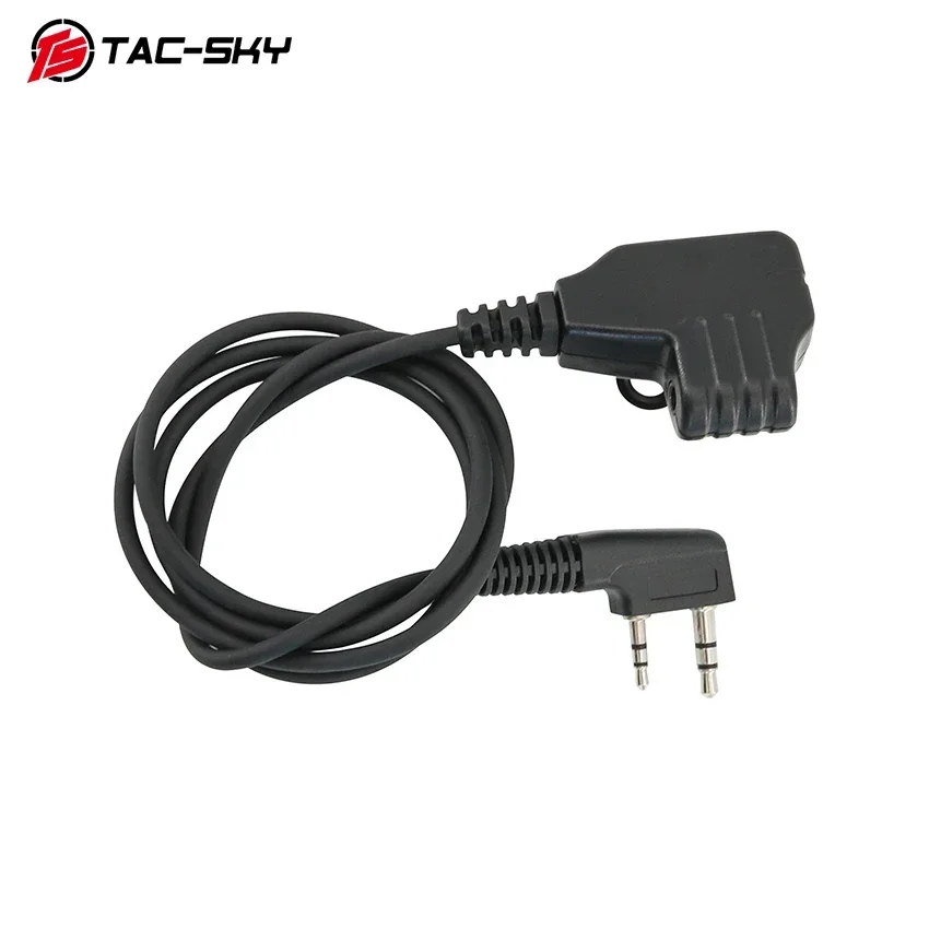 TS TAC-SKY táctico COMTA sin micrófono adaptador de auriculares con enchufe Kenwood Compatible con Baofeng Uv5r Uv82v Walkie Talkie - imagen 4