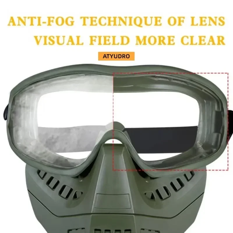 Gafas tácticas de cara completa para tiro, máscara antiniebla desmontable CS Paintball, protección para caza, accesorios deportivos Airsoft - imagen 5