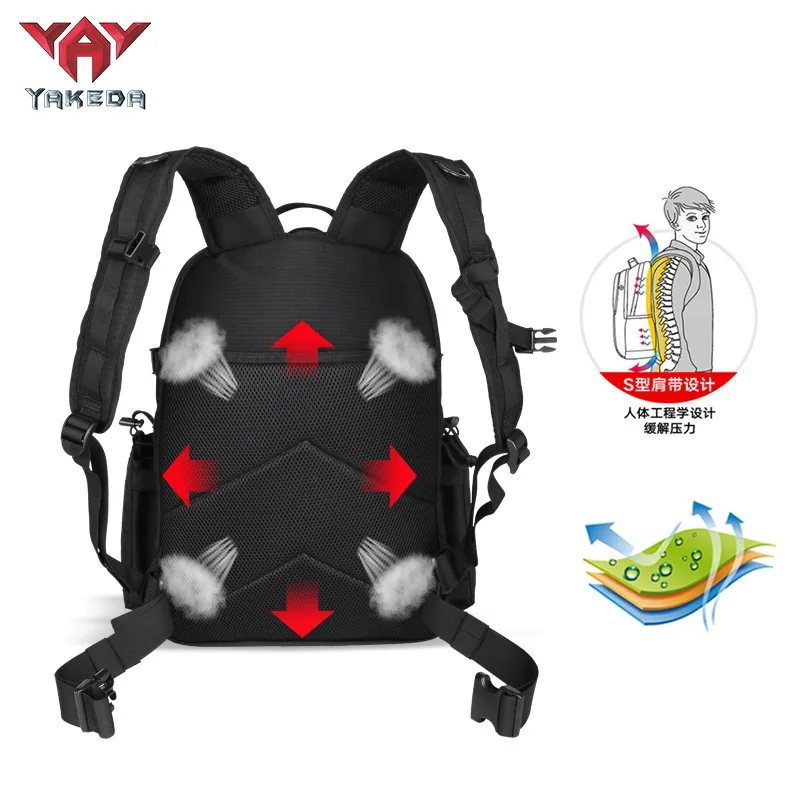 Yakeda-mochila táctica de nailon para exteriores, morral MOLLE Multi de 50L, 1000D, resistente al agua, antifricción, para senderismo, Camping y viajes - imagen 5