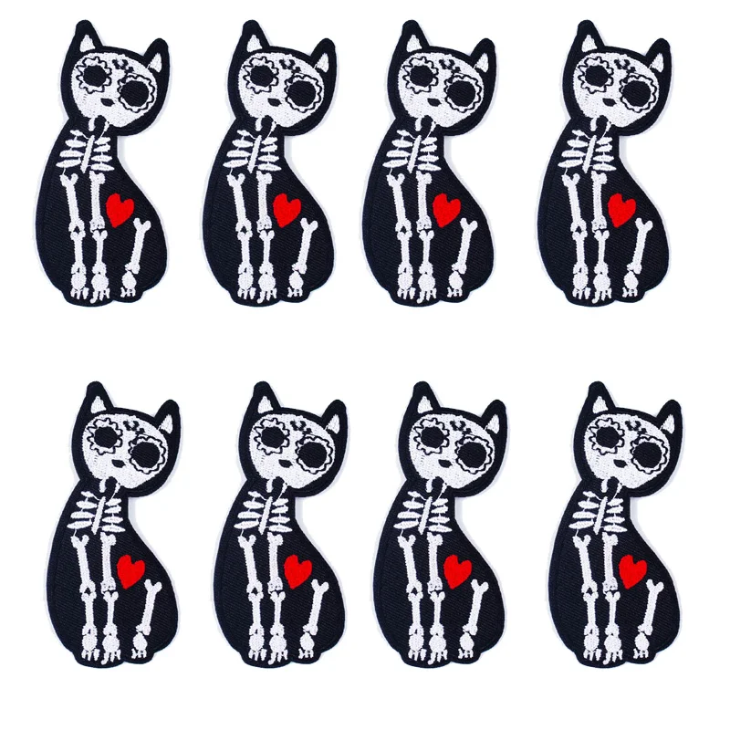 Prajna-parche bordado Punk de 10 piezas, parches de letras para ropa, insignias de letras blancas y negras, pegatinas para ropa, Parche de costura - imagen 4