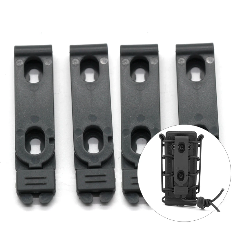 2 uds 4 Uds. Clips tácticos Molle de 9mm abrazadera accesorio Molle bolsa de revista de concha suave funda de cuchillo Universal Clips traseros Clip de cuchillo