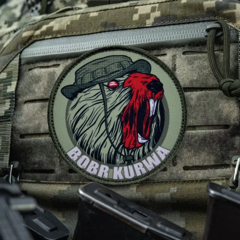 Parche táctico de moral "Beaver", parches de gancho y bucle impresos, insignia militar Bobr Kurwa, brazalete, pegatinas para mochila de combate - imagen 3
