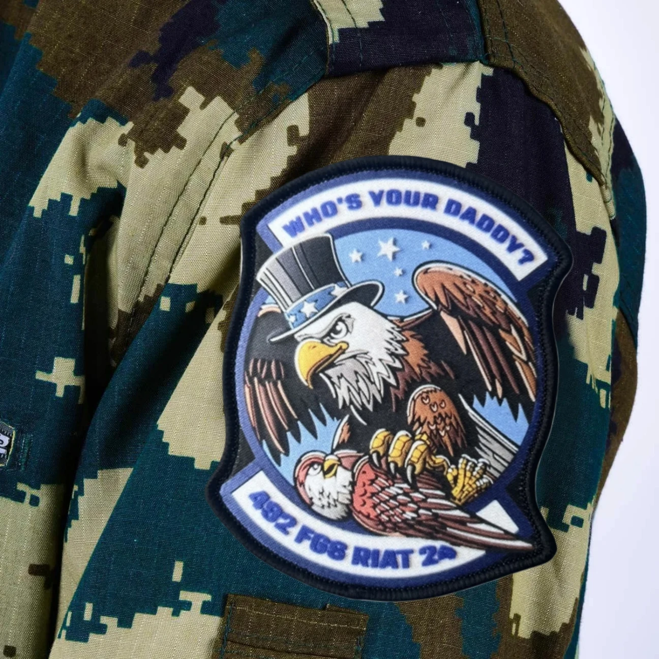 Parches impresos con insignia de moral de águila táctica para ropa, apliques personalizados militares tácticos, pegatinas para mochila con gancho y bucle - imagen 4