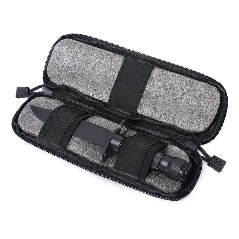 Funda para cuchillos Molle Airsoft, bolsas para cuchillos tácticos, riñonera pequeña, herramienta EDC, bolsas de caza, soporte para linterna, equipo - imagen 5