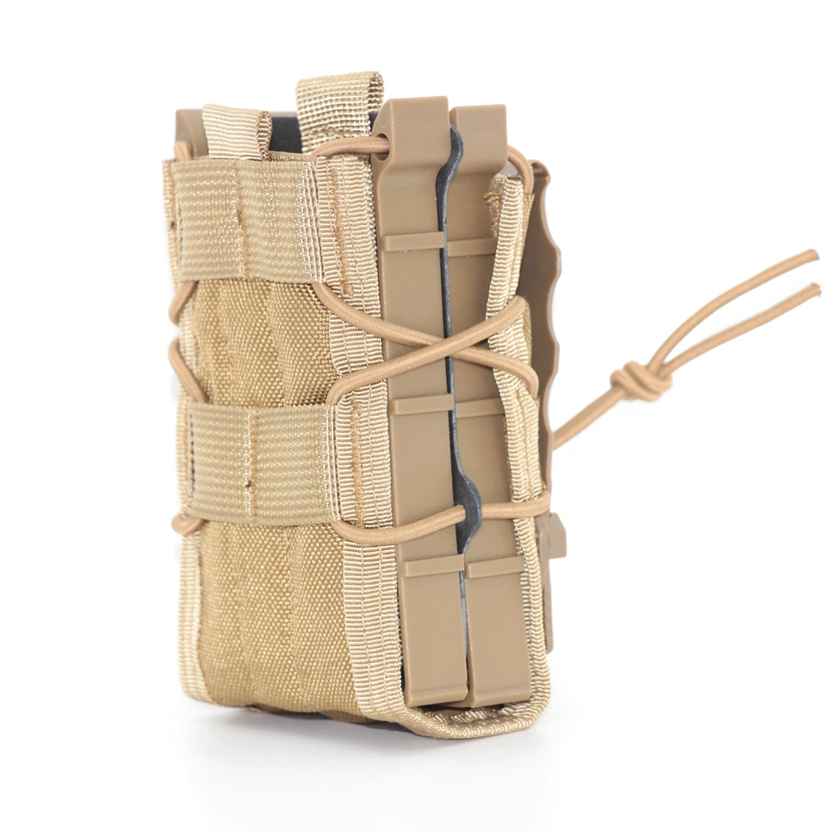 Bolsa de almacenamiento de revistas táctica para exteriores, chaleco con cinturón CS elástico doble 5,56, con función de soporte de carga MOLLE para Rifle y escopeta - imagen 2
