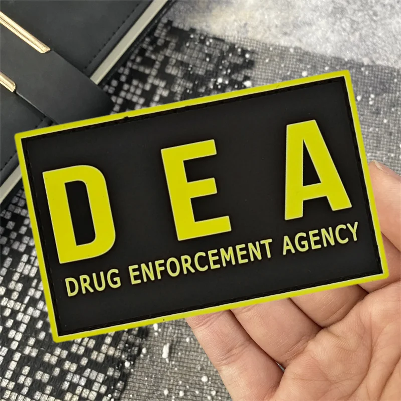 AGENCIA DE ENFORCEMENTO DE DRUG parche de PVC 3D de ropa emblema divertido Oeteldonk mochila táctica accesorios de sombrero gancho bucle DEAMilitar
