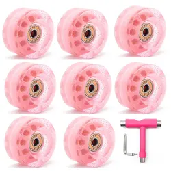 Ruedas de 58x32mm para patines de ruedas de doble fila sin Flash 82A 608RS rodamientos accesorio de rueda de repuesto para monopatín AMB282