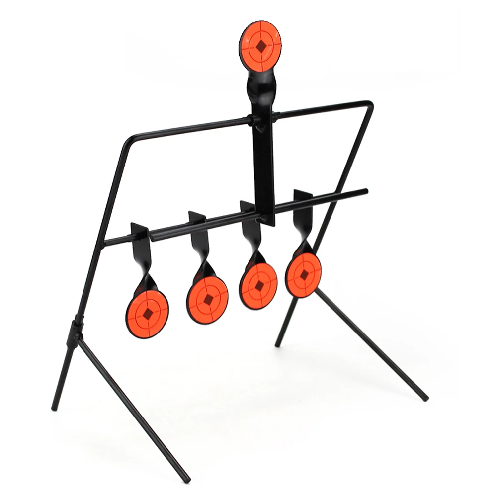 Objetivo giratorio de reinicio de tiro para Rifle, pistola CS, entrenamiento de caza al aire libre, accesorios de práctica de puntería, carillón de viento, objetivo de tiro - imagen 2