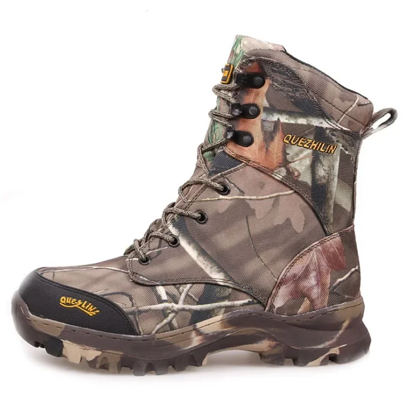 Botas de camuflaje impermeables para hombre, zapatos de seguridad de combate en el desierto, botas tácticas de nieve, invierno, 2024 - imagen 4